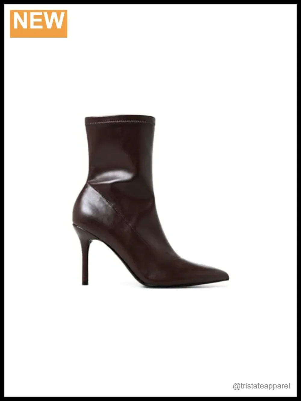 Women's Ankle Boots Pointed Toe Stiletto Heel Zip PU Leather Booties